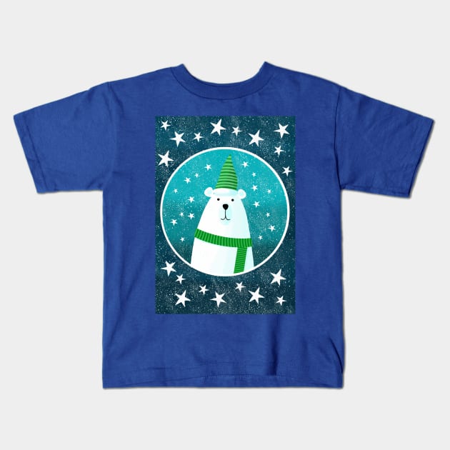 Polar Bear Kids T-Shirt by Scratch